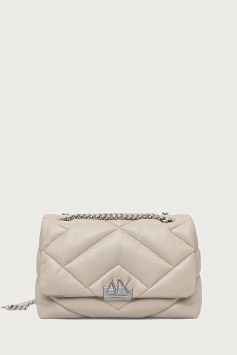 Armani Exchange Чанта crossbody дамска от имитация на кожа бежова XW000355 AF26568