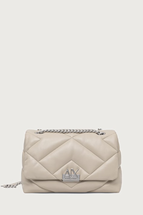 Armani Exchange Чанта crossbody дамска от имитация на кожа бежова XW000355 AF26568