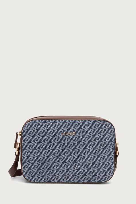 Liu Jo Torebka crossbody damska z bawełną granatowa AF6211 T703A