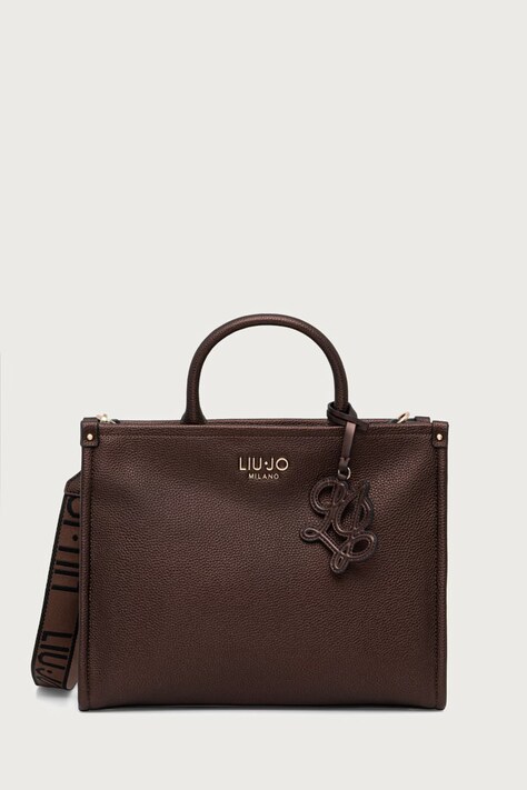 Liu Jo torebka tote damska z imitacji skóry brązowa AF6206 ES039