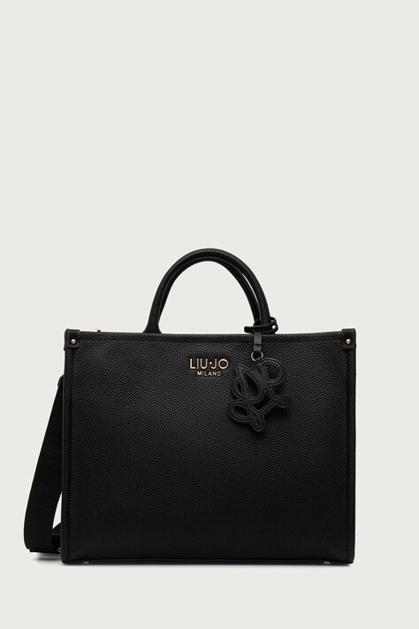 Liu Jo torebka tote damska z imitacji skóry czarna AF6206 ES039