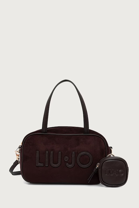 Liu Jo Torebka crossbody damska z imitacji zamszu brązowa AF6118 T711A