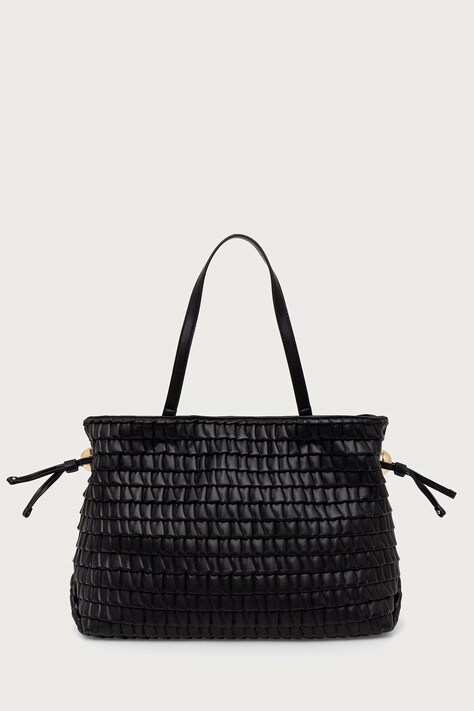 Liu Jo Torebka shopper damska z imitacji skóry czarna AF6098 E1169