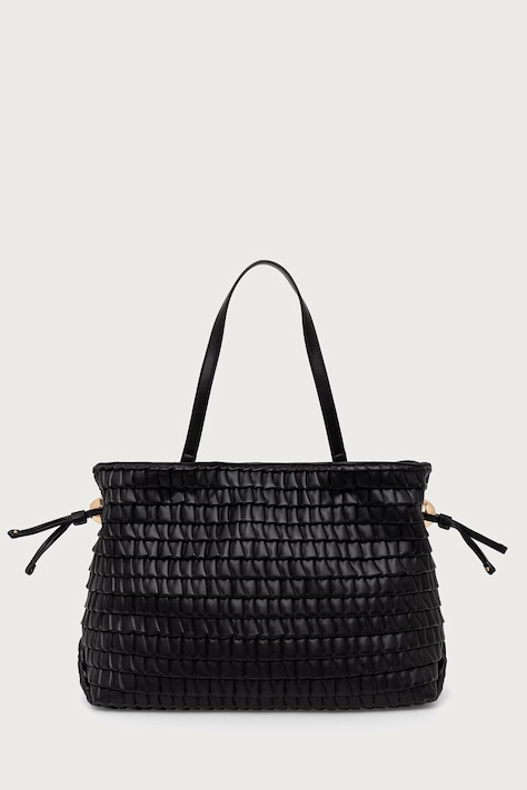 Liu Jo Torebka shopper damska z imitacji skóry czarna AF6098 E1169