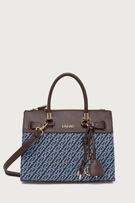Liu Jo Torebka crossbody damska z bawełną niebieska AF6069 T703A