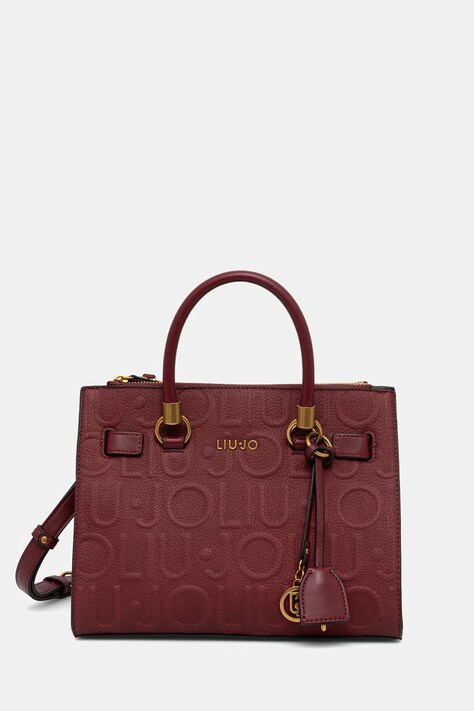 Liu Jo torebka crossbody damska z imitacji skóry bordowa AF6069 E1139