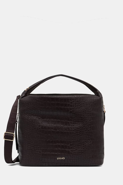 Liu Jo torebka shopper damska z imitacji skóry brązowa AF6057 ES042