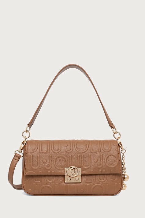 Liu Jo Torebka crossbody damska z imitacji skóry brązowa AF6053 E1167