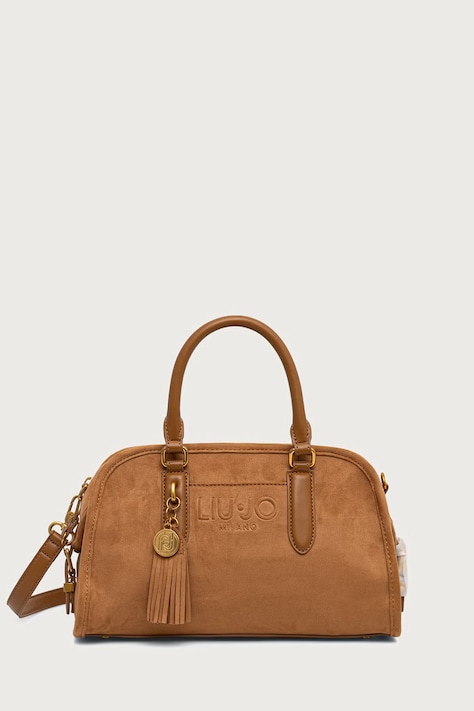 Liu Jo Torebka crossbody damska z imitacji zamszu brązowa AF6006 T711A