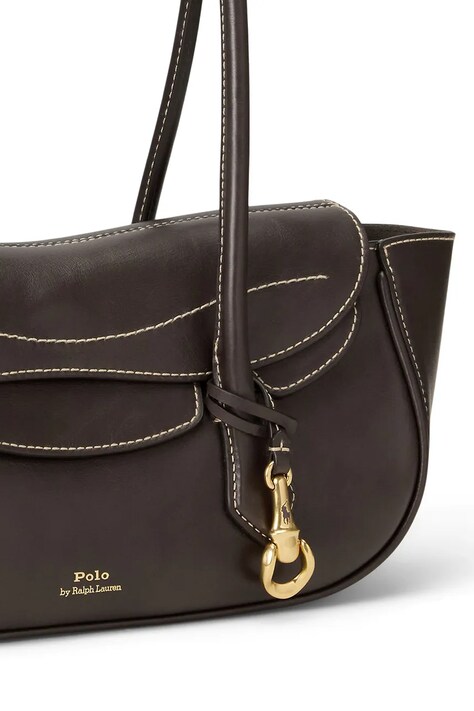 Polo Ralph Lauren Torebka damska skórzana brązowa 428P14300