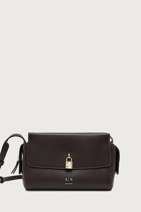 Armani Exchange чанта crossbody дамска от имитация на кожа кафява XW003056 AF28605