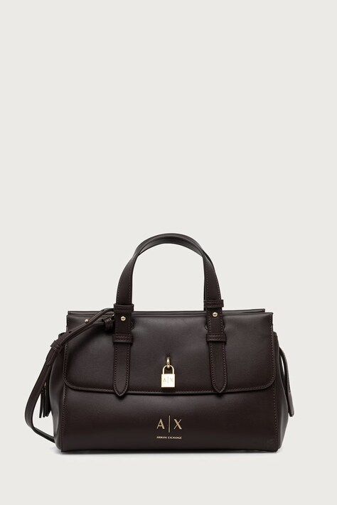 Armani Exchange Torebka crossbody damska z imitacji skóry brązowa XW003055 AF28605