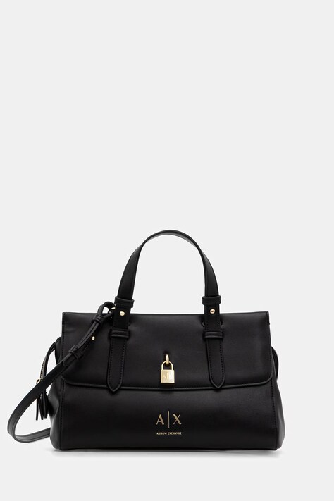 Armani Exchange crossbody torba za žene od imitacije kože crna XW003055 AF28605