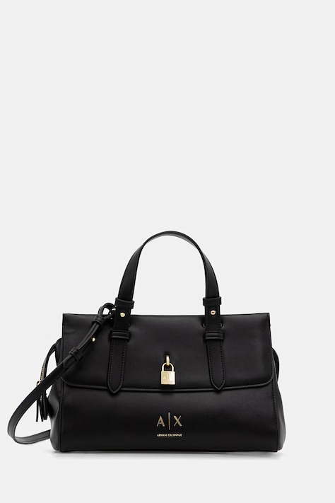 Armani Exchange crossbody torba za žene od imitacije kože crna XW003055 AF28605