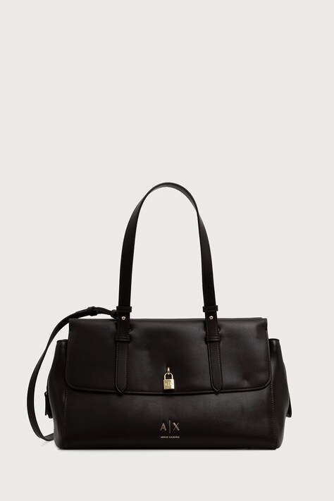 Armani Exchange Torebka shopper damska z imitacji skóry brązowa XW003020 AF28605
