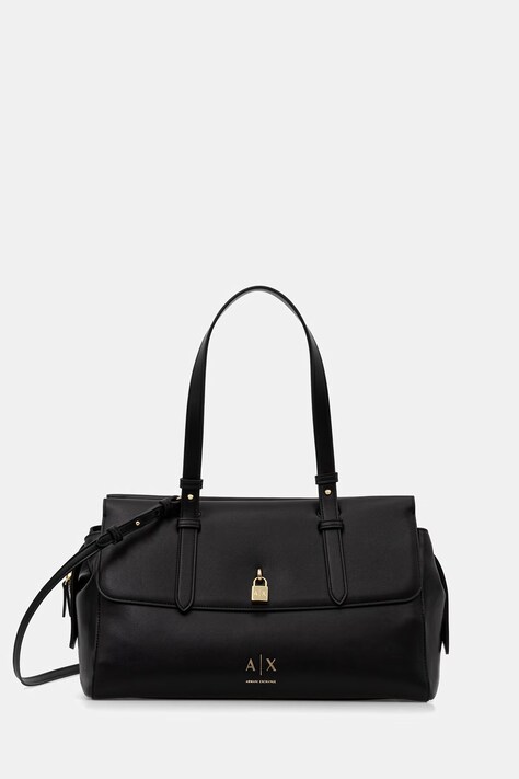 Armani Exchange shopper torba za žene od imitacije kože crna XW003020 AF28605