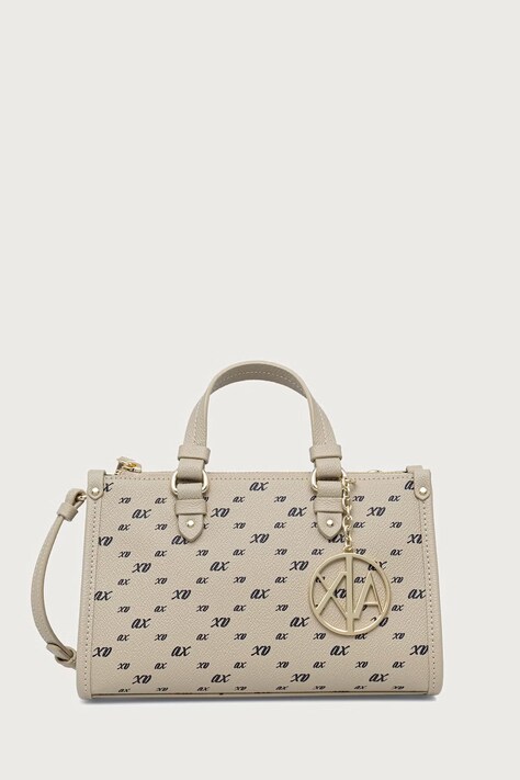 Armani Exchange Torebka crossbody damska z imitacji skóry beżowa XW000928 AF26453