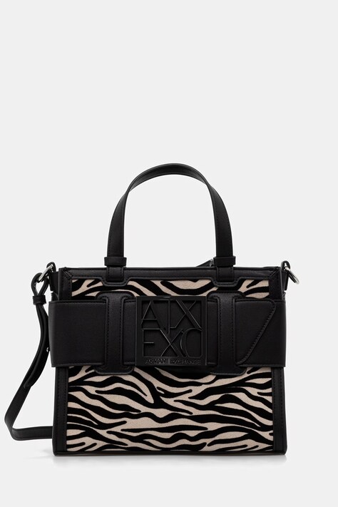 Armani Exchange torebka tote damska z imitacji skóry czarna XW000392 AF26445
