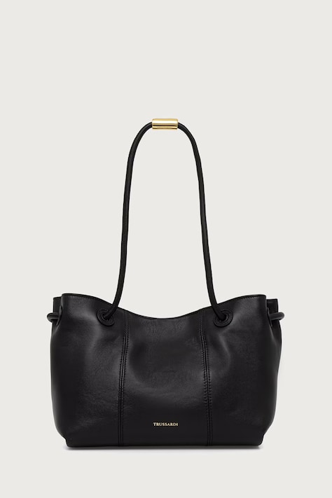 Trussardi Torebka shopper damska skórzana czarna Z354E006734N