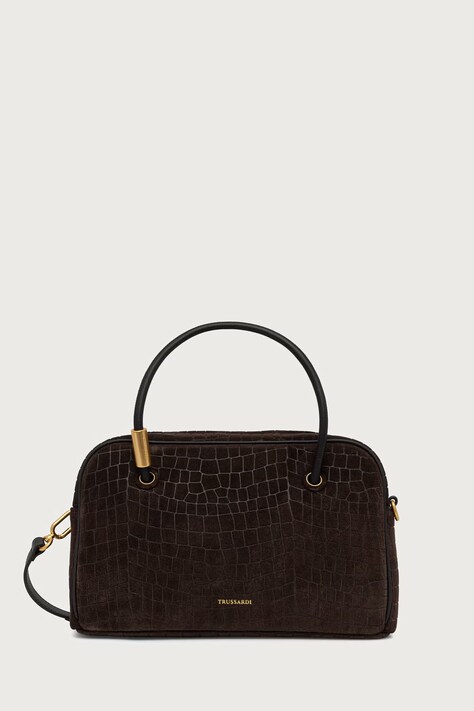 Trussardi Torebka crossbody damska skórzana brązowa Z356E006736N