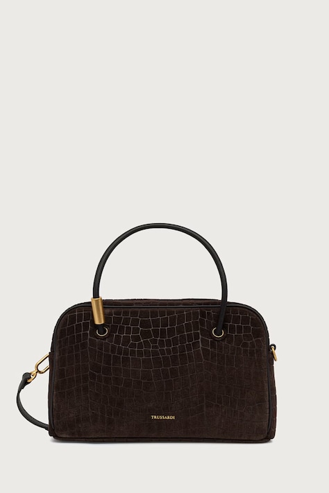 Trussardi Torebka crossbody damska skórzana brązowa Z356E006736N