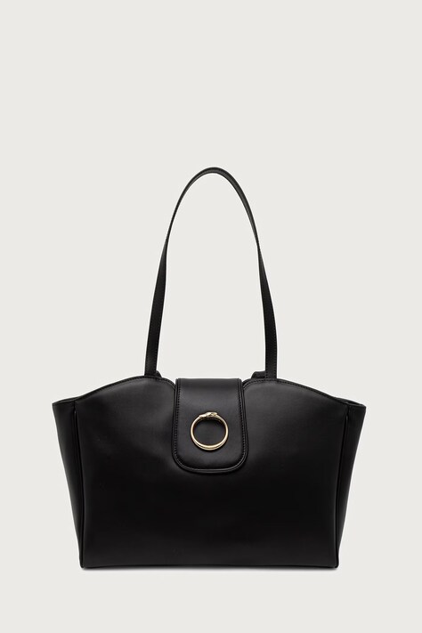 Trussardi Torebka shopper damska skórzana czarna Z396E006926N