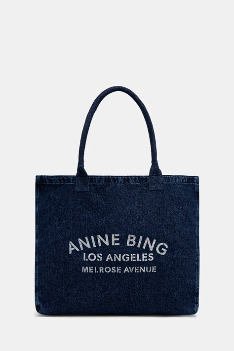 Anine Bing LEO tote bag women's denim navy A.13.12677.WHD93