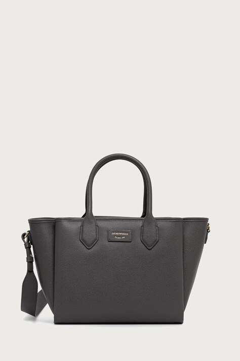 Emporio Armani Torebka damska z imitacji skóry szara EW002329 AF17799
