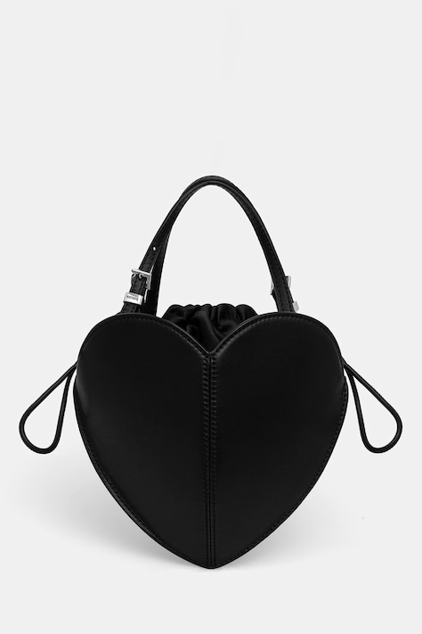Rotate LEATHER HEART torebka crossbody damska skórzana czarna 116999100