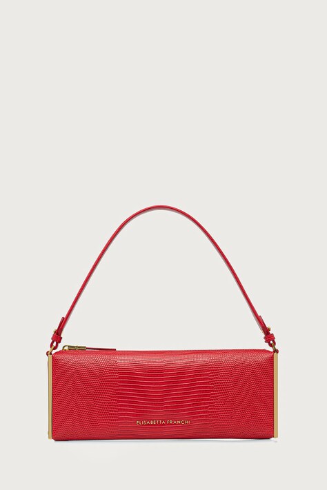 Elisabetta Franchi borsa baguette da donna in similpelle rosso BS15A66E2