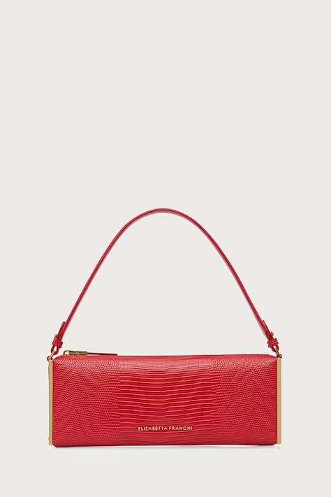 Elisabetta Franchi borsa baguette da donna in similpelle rosso BS15A66E2