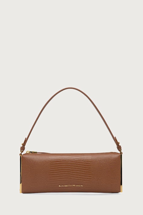 Elisabetta Franchi baguette torbica ženska iz umetnega usnja rjava BS15A66E2