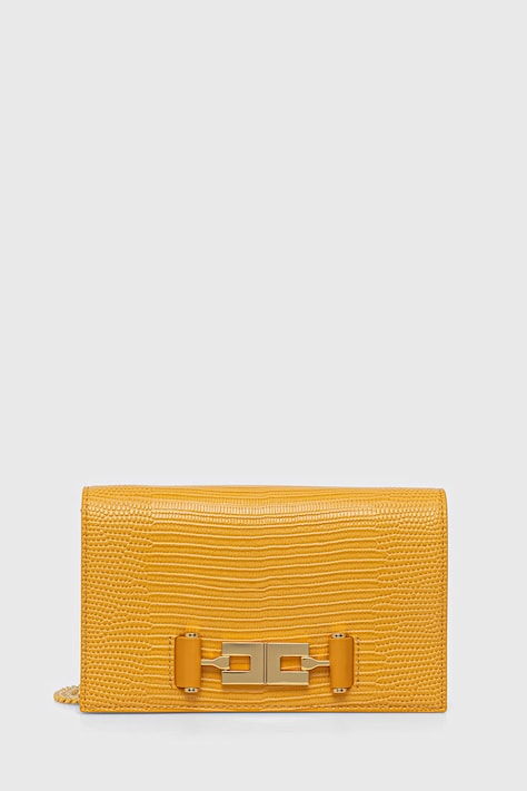 Elisabetta Franchi Torebka crossbody damska żółta BS08A66E2