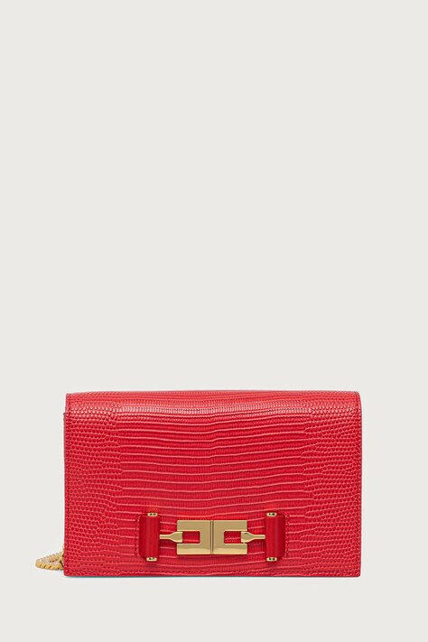 Elisabetta Franchi Torebka crossbody damska czerwona BS08A66E2