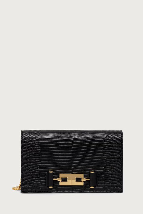 Elisabetta Franchi Torebka crossbody damska czarna BS08A66E2