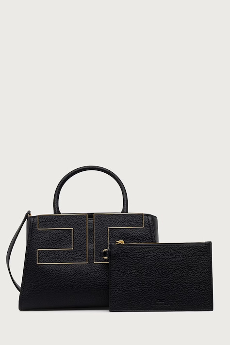 Elisabetta Franchi Torebka damska z imitacji skóry czarna BS06A66E2