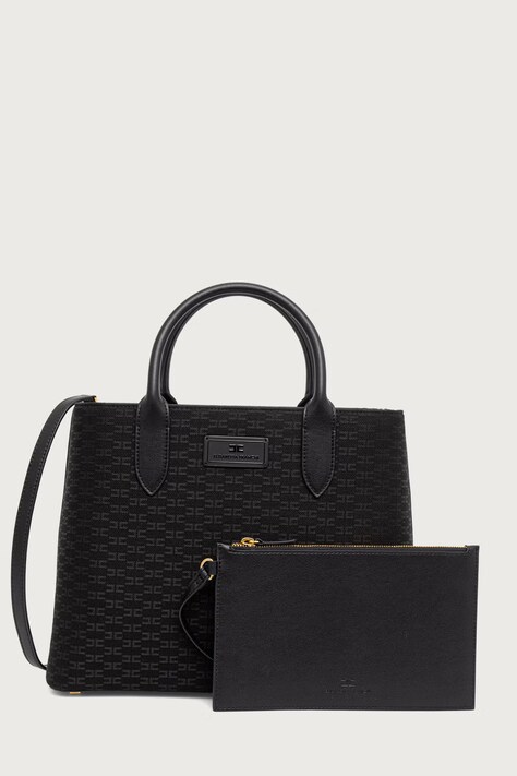 Elisabetta Franchi Torebka tote damska czarna BS01A66E2