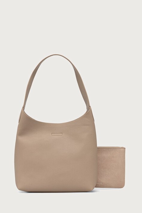 MM by Max Mara torebka hobo damska z imitacji skóry MMLASTRO beżowa 2626516017600