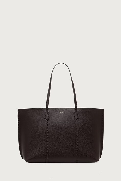 Tory Burch Torebka shopper damska skórzana Perry brązowa 169476