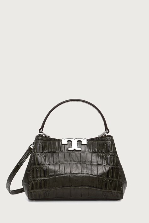 Tory Burch Torebka damska z wiskozy Eleanor zielona 185881