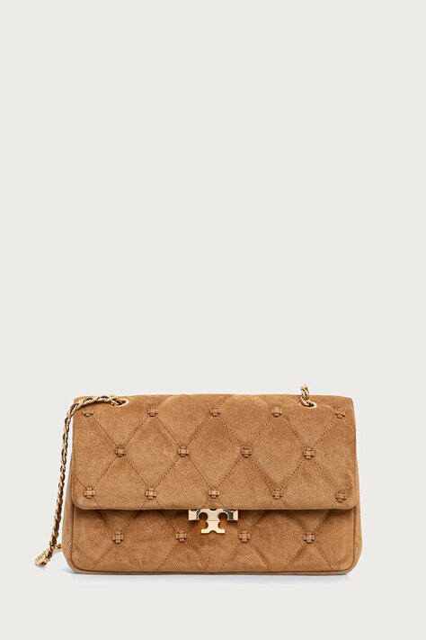 Tory Burch Listonoszka damska skórzana Bunny Knot brązowa 186194