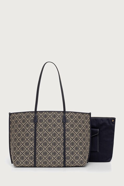 Tory Burch torebka shopper damska Perry beżowa 174279
