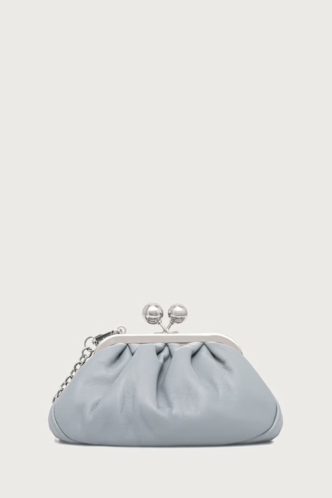 Weekend Max Mara Torebka crossbody damska skórzana WKANEMBI niebieska 2625516104600