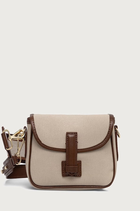 Weekend Max Mara Torebka crossbody damska bawełniana WKAVIK beżowa 2625516054600