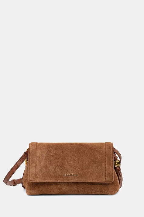 Coccinelle torebka crossbody damska zamszowa brązowa E5 VCB 55 01 01