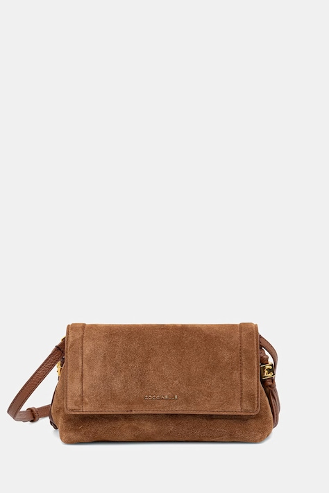 Coccinelle torebka crossbody damska zamszowa brązowa E5 VCB 55 01 01