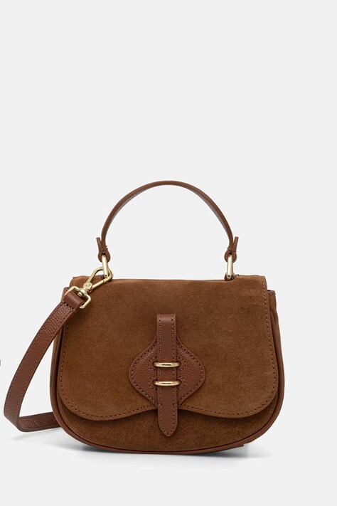 Coccinelle borsa a tracollo da donna in camoscio marrone E5 U7H 58 01 01