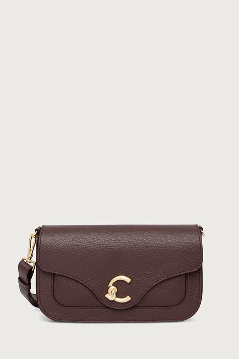 Coccinelle Torebka crossbody damska skórzana bordowa E1 SSL 12 03 21