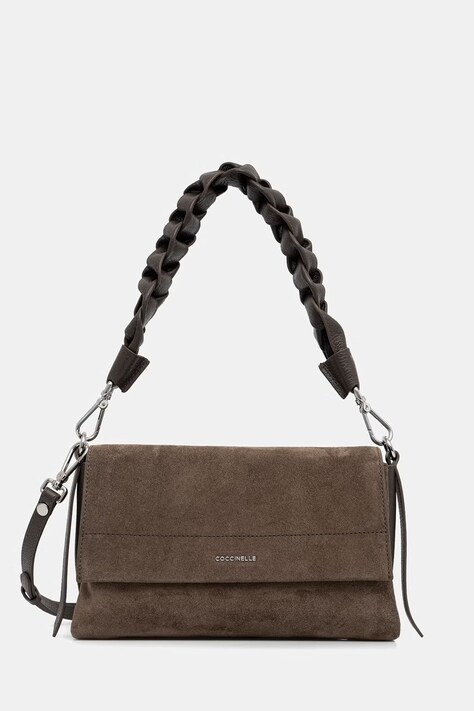 Coccinelle torebka crossbody damska zamszowa zielona E1 P6P 12 01 01
