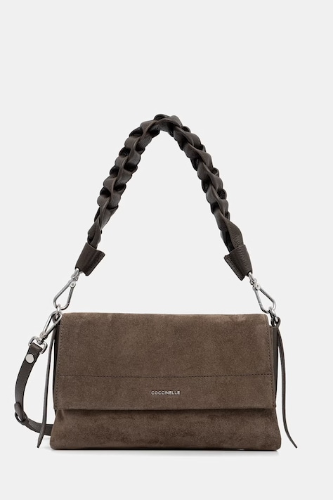 Coccinelle torebka crossbody damska zamszowa zielona E1 P6P 12 01 01